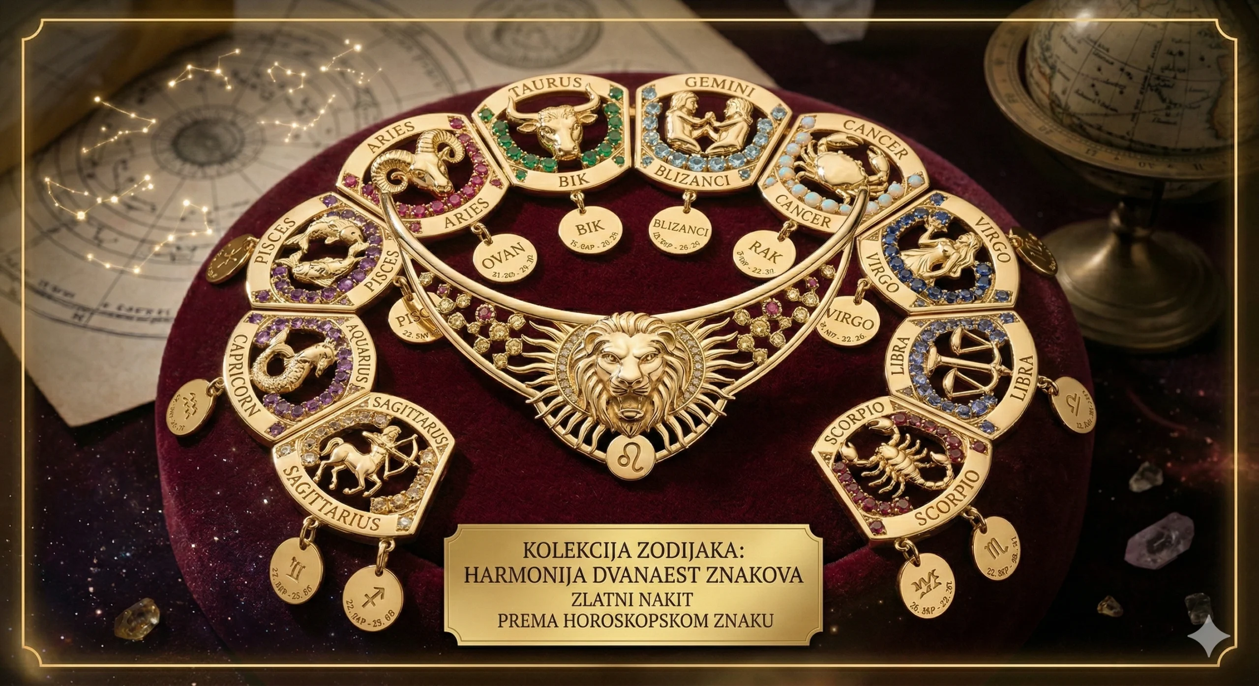 Zlatni nakit prema horoskopskom znaku