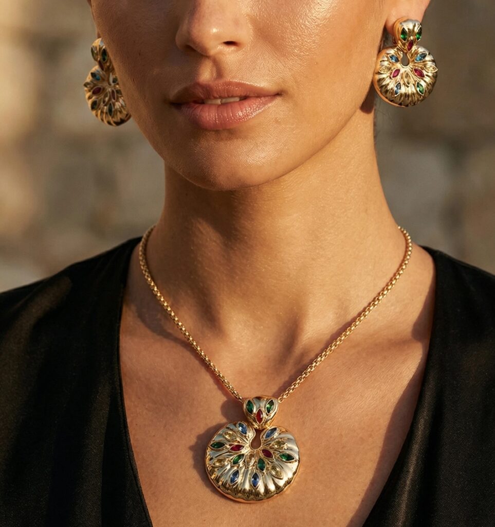 Kompjlet nau&scaron;nice i ogrlica od zlata Zlataran Korzo Tuzla