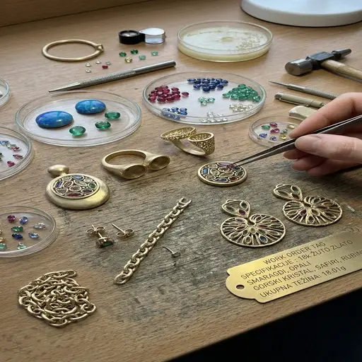 Dijelovi nakita za sklopit.